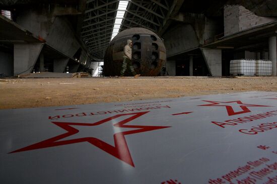 Подводная лодка "Ленинский комсомол" в музее "Остров фортов" в Петербурге