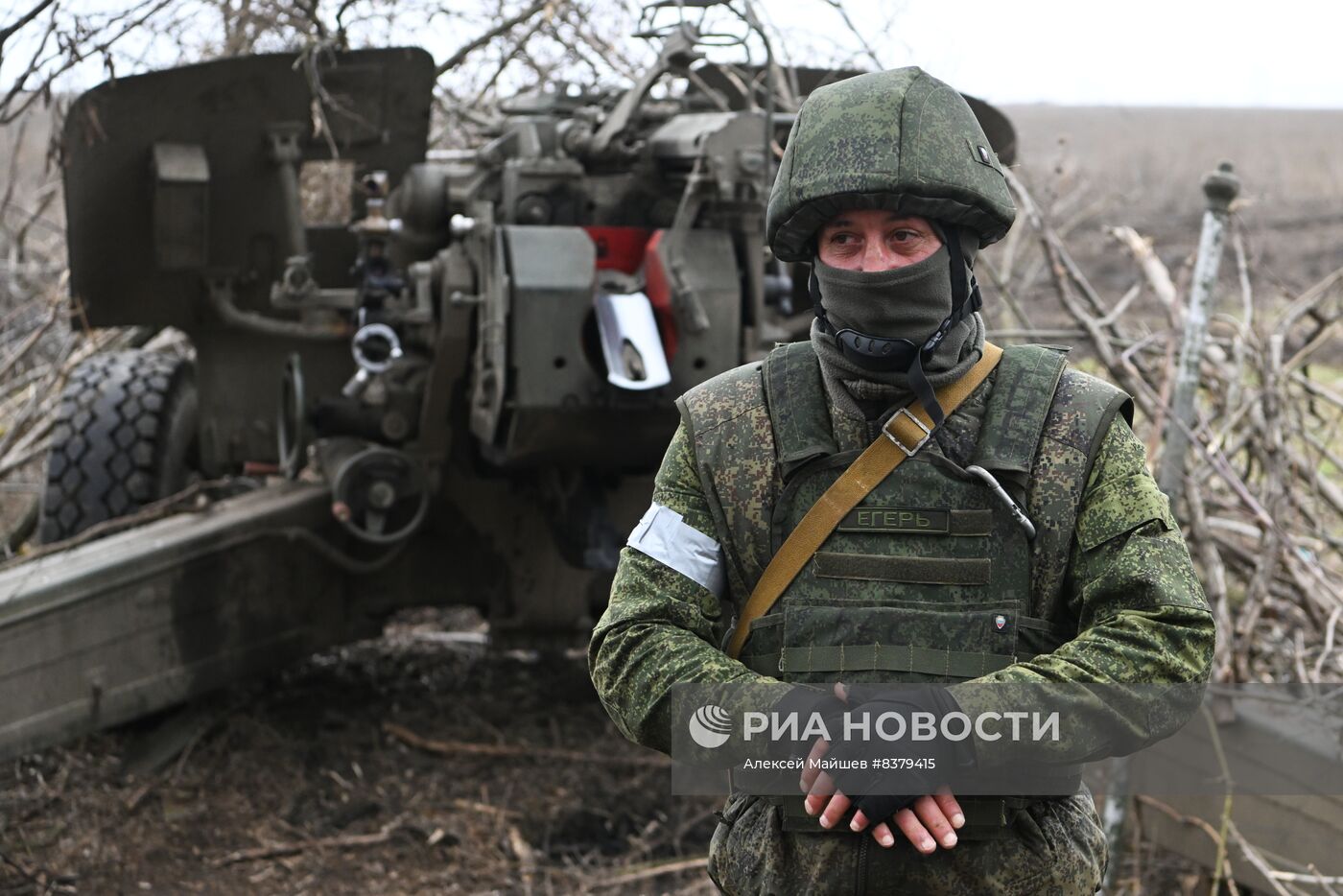 Работа артиллерийских расчетов в зоне СВО