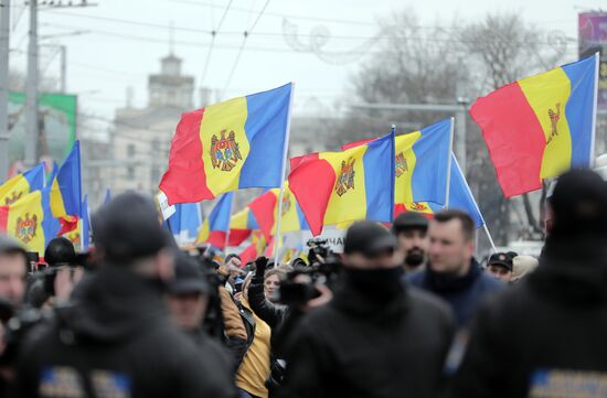 Протестная акция оппозиции в Кишиневе