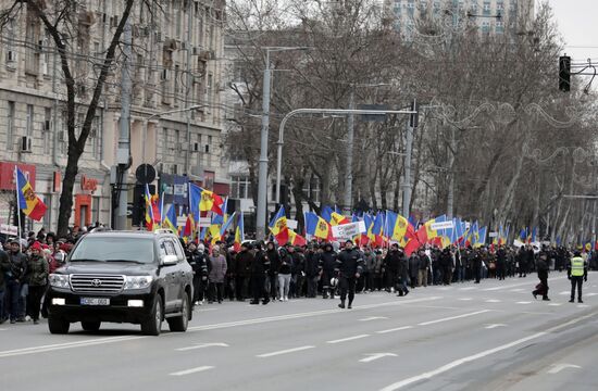 Протестная акция оппозиции в Кишиневе