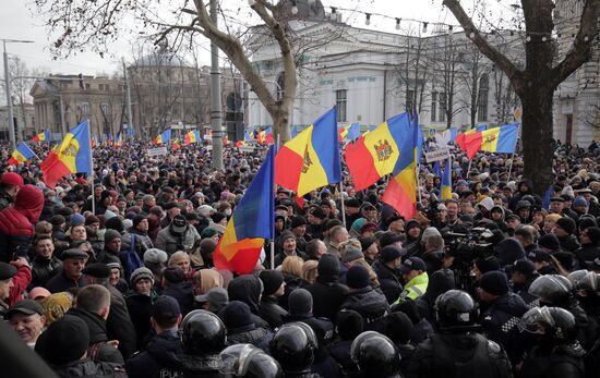 Протестная акция оппозиции в Кишиневе