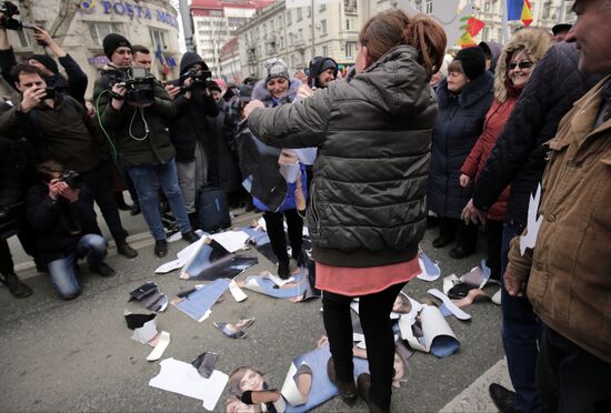 Протестная акция оппозиции в Кишиневе