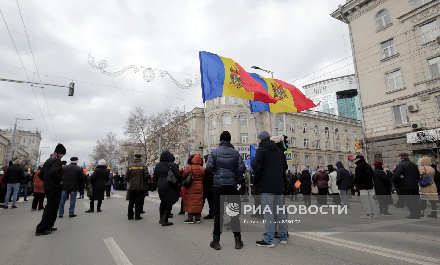 Протестная акция оппозиции в Кишиневе