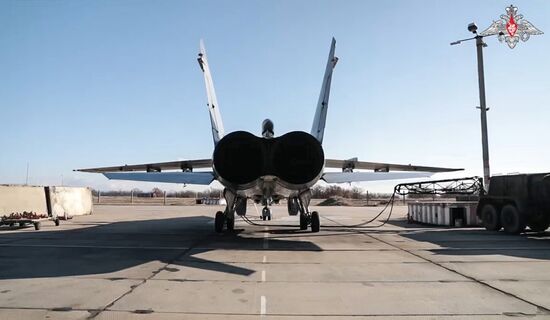 Экипажи самолетов Миг-31 выполняют задачи по патрулированию в зоне СВО