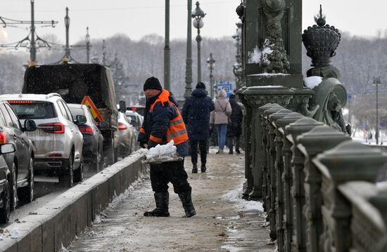 Снегопад в Санкт-Петербурге