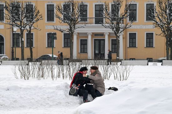 Снегопад в Санкт-Петербурге