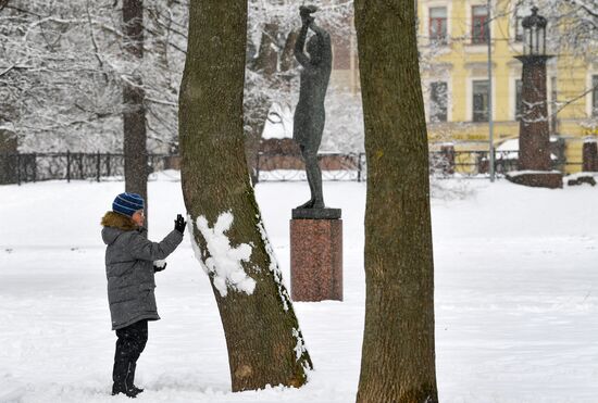 Снегопад в Санкт-Петербурге