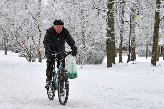 Снегопад в Санкт-Петербурге