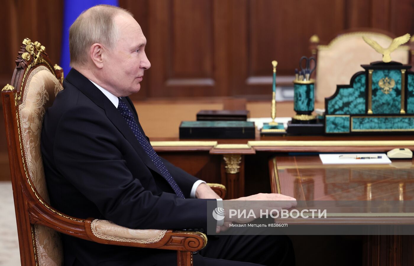 Президент РФ В. Путин встретился с главой Сбербанка Г. Грефом