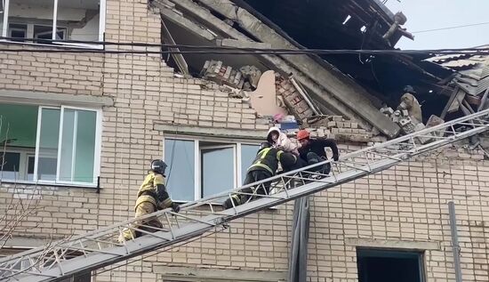 Взрыв газа в жилом доме в Чите