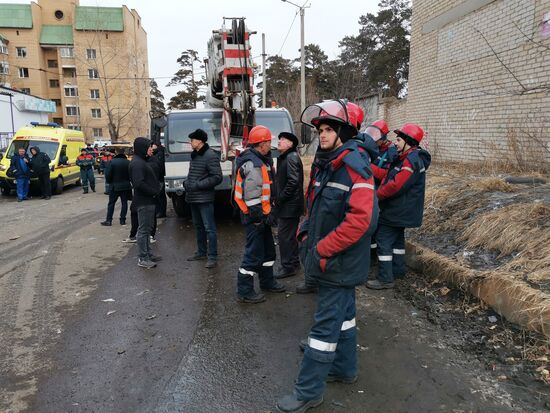 Взрыв газа в жилом доме в Чите