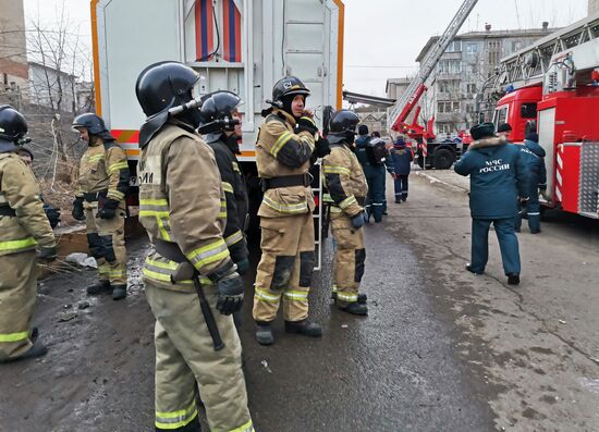Взрыв газа в жилом доме в Чите
