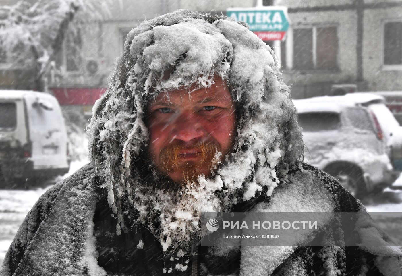 Снегопад во Владивостоке