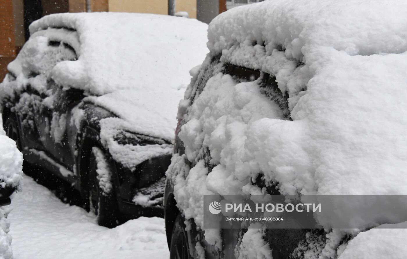 Снегопад во Владивостоке