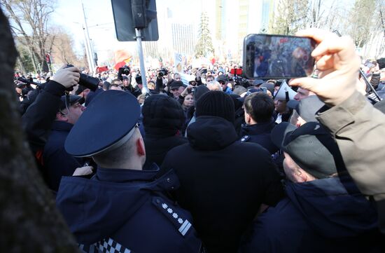 Акция протеста оппозиции в Кишиневе