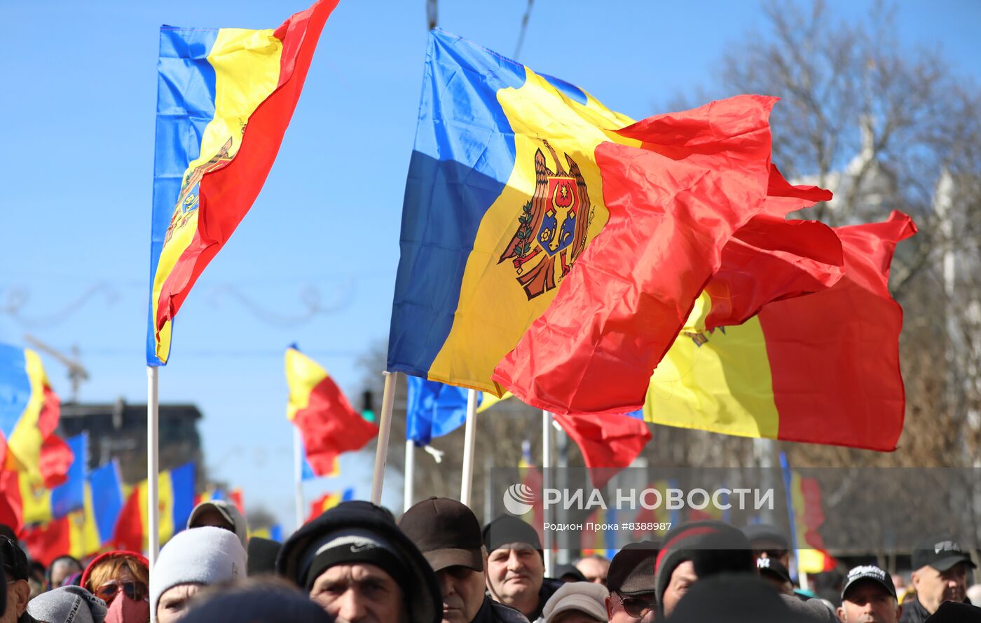 Акция протеста оппозиции в Кишиневе