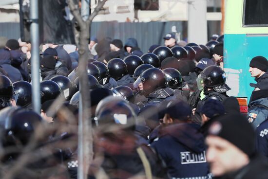 Акция протеста оппозиции в Кишиневе