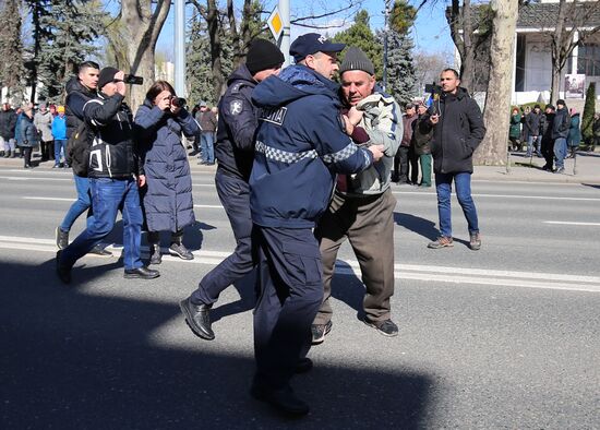 Акция протеста оппозиции в Кишиневе