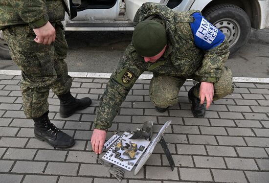 Последствия обстрела Перевальска в ЛНР из РСЗО HIMARS