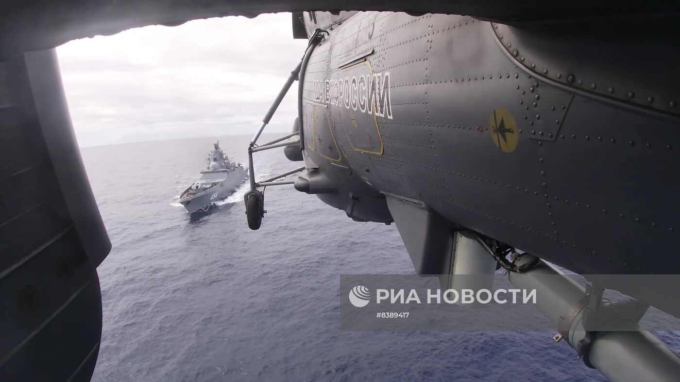 Вертолетчики Северного флота провели тренировку по поиску подводных лодок в Индийском океане