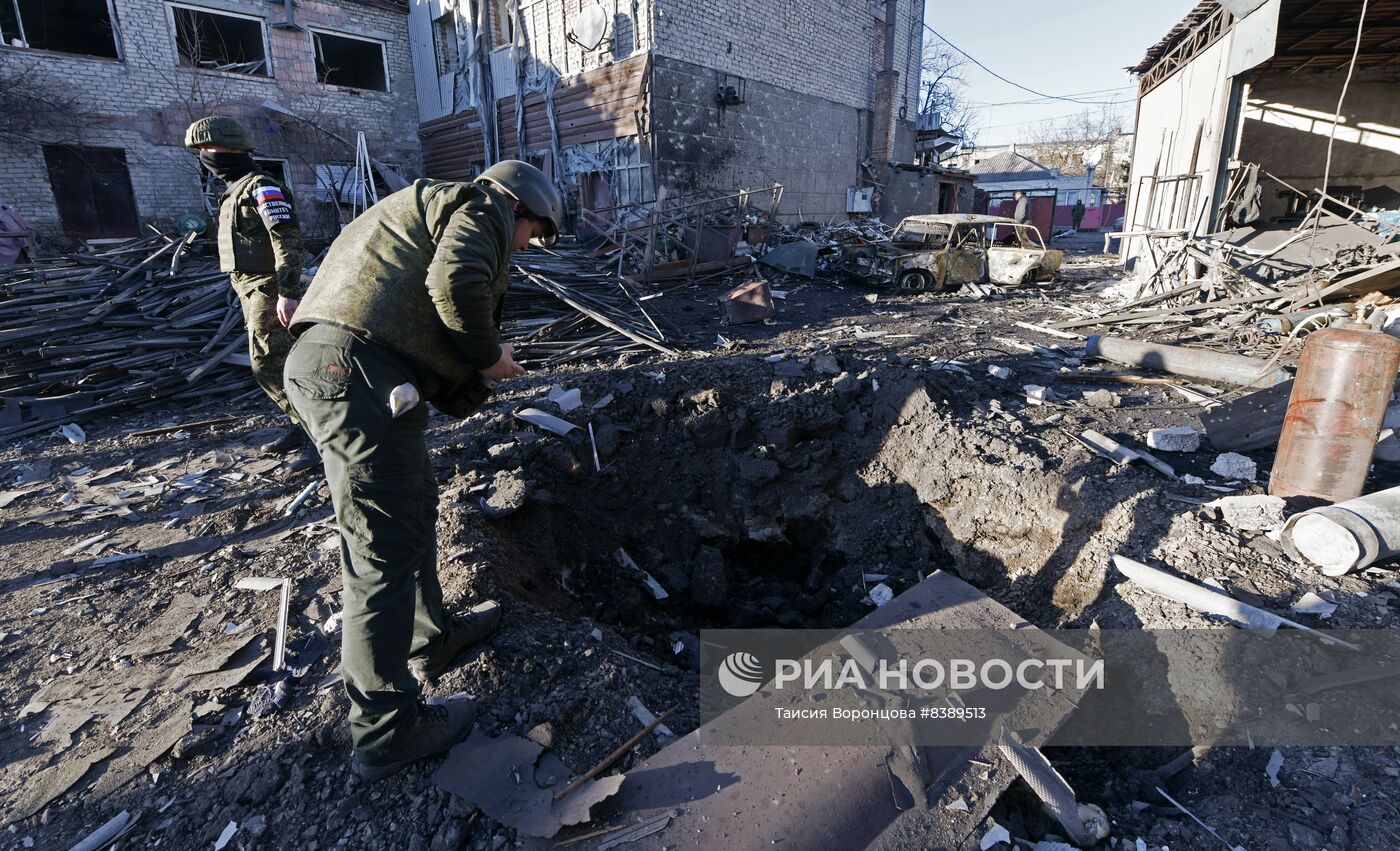 Последствия обстрела Волновахи