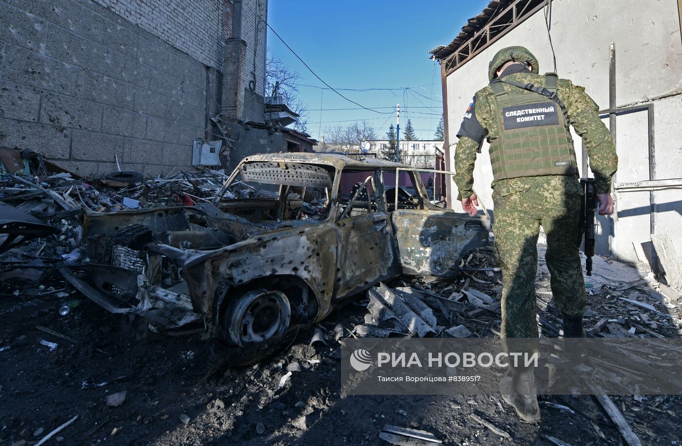 Последствия обстрела Волновахи