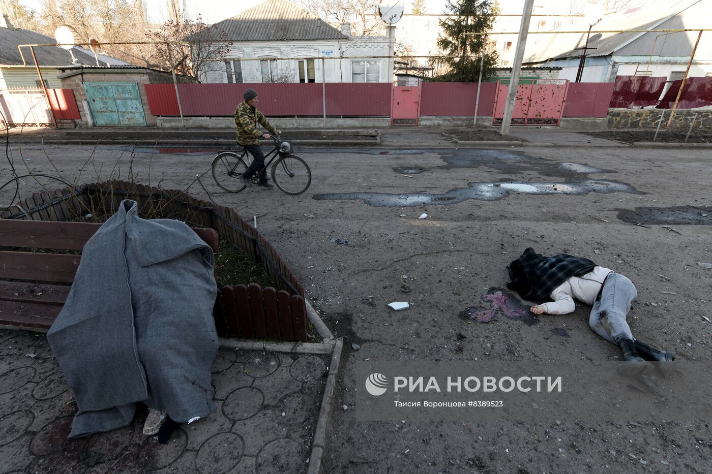 Последствия обстрела Волновахи