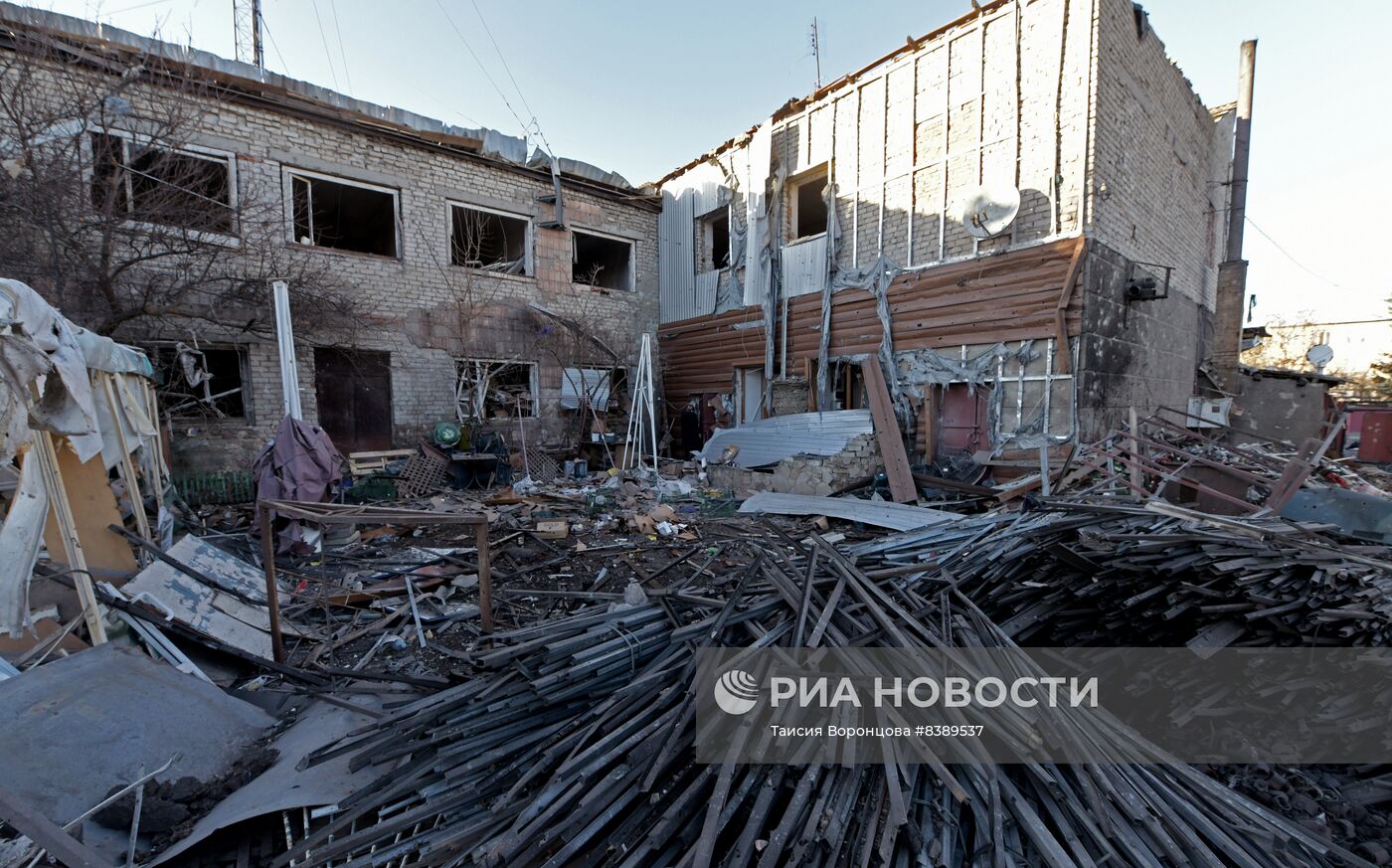 Последствия обстрела Волновахи