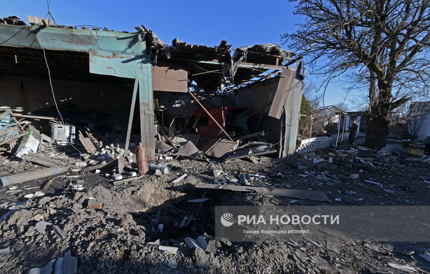 Последствия обстрела Волновахи
