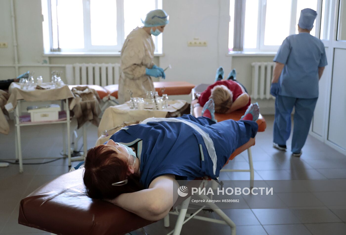 Сдача крови донорами в ДНР