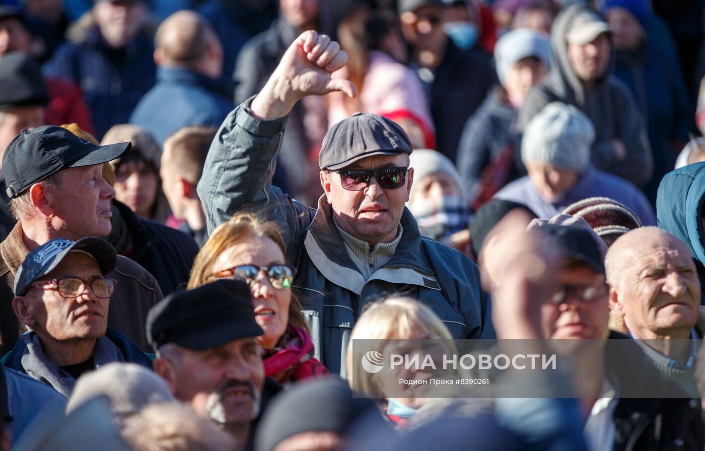 Акция протеста оппозиции в Кишиневе