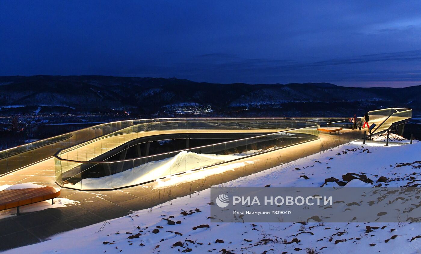 Смотровая площадка на Николаевской сопке в Красноярске 