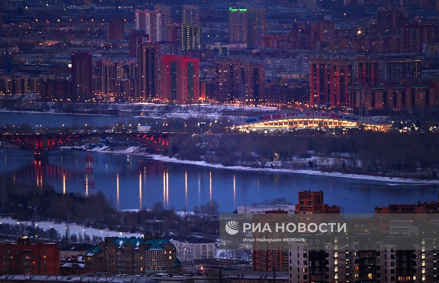 Смотровая площадка на Николаевской сопке в Красноярске 