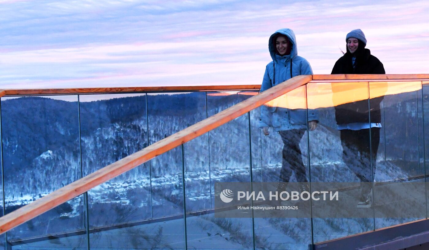 Смотровая площадка на Николаевской сопке в Красноярске 