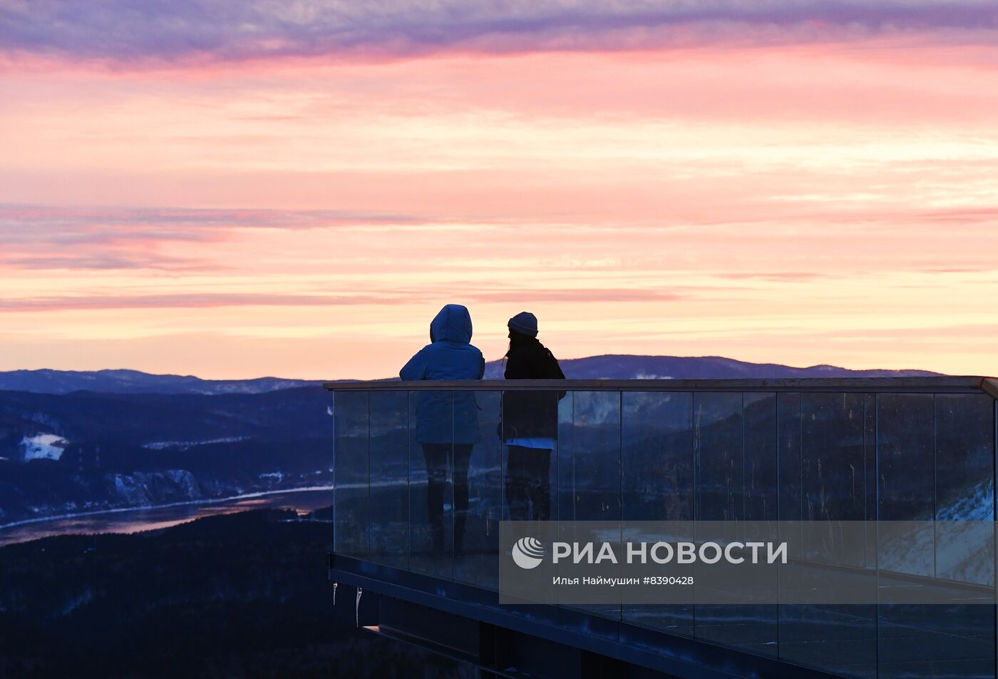 Смотровая площадка на Николаевской сопке в Красноярске 