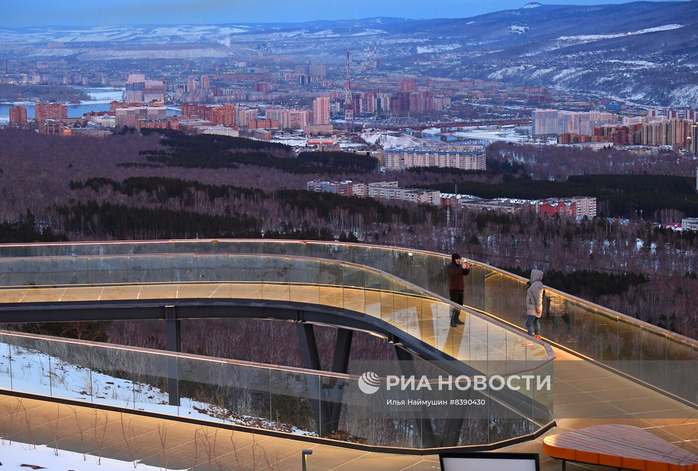 Смотровая площадка на Николаевской сопке в Красноярске 