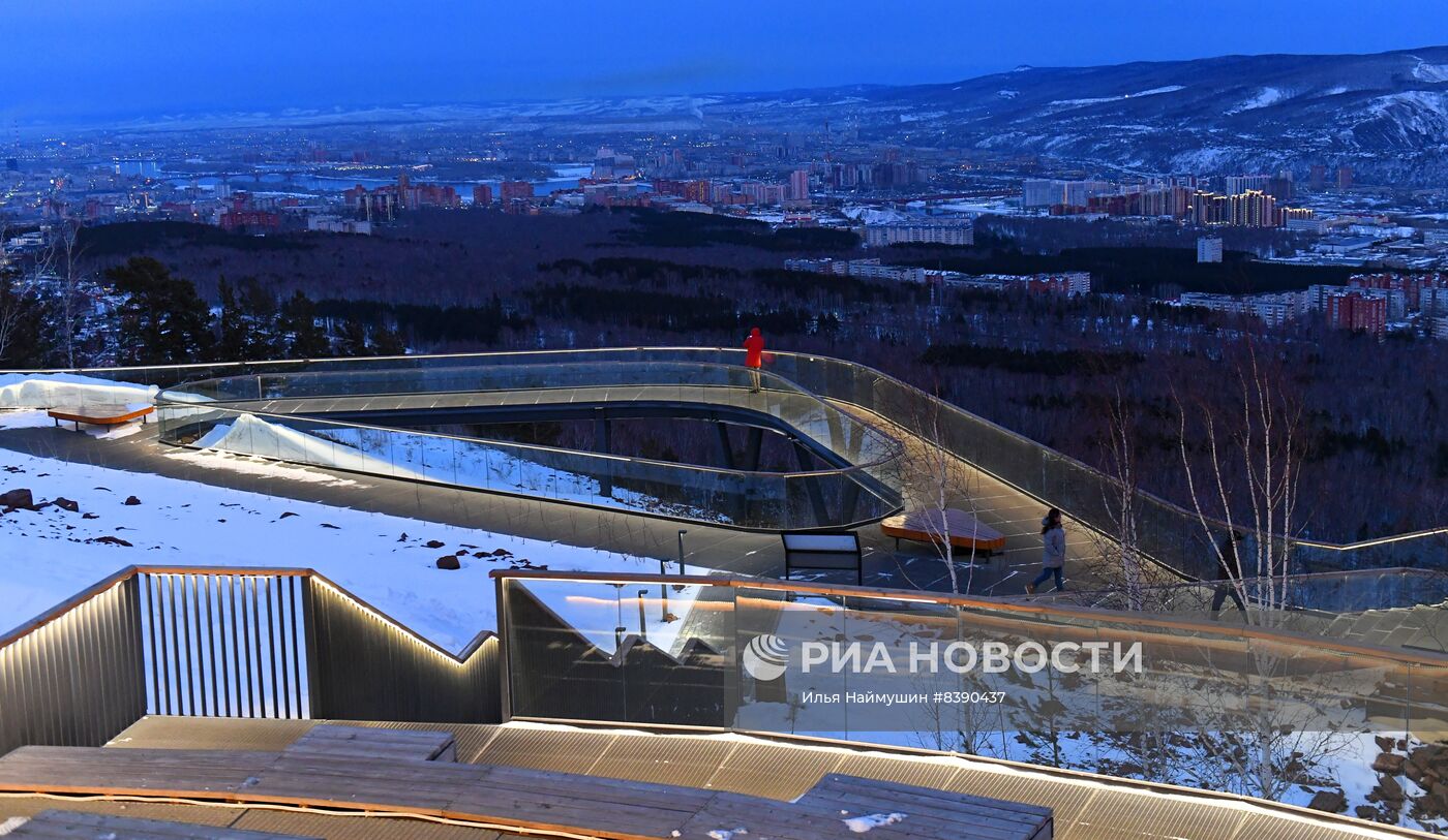 Смотровая площадка на Николаевской сопке в Красноярске 