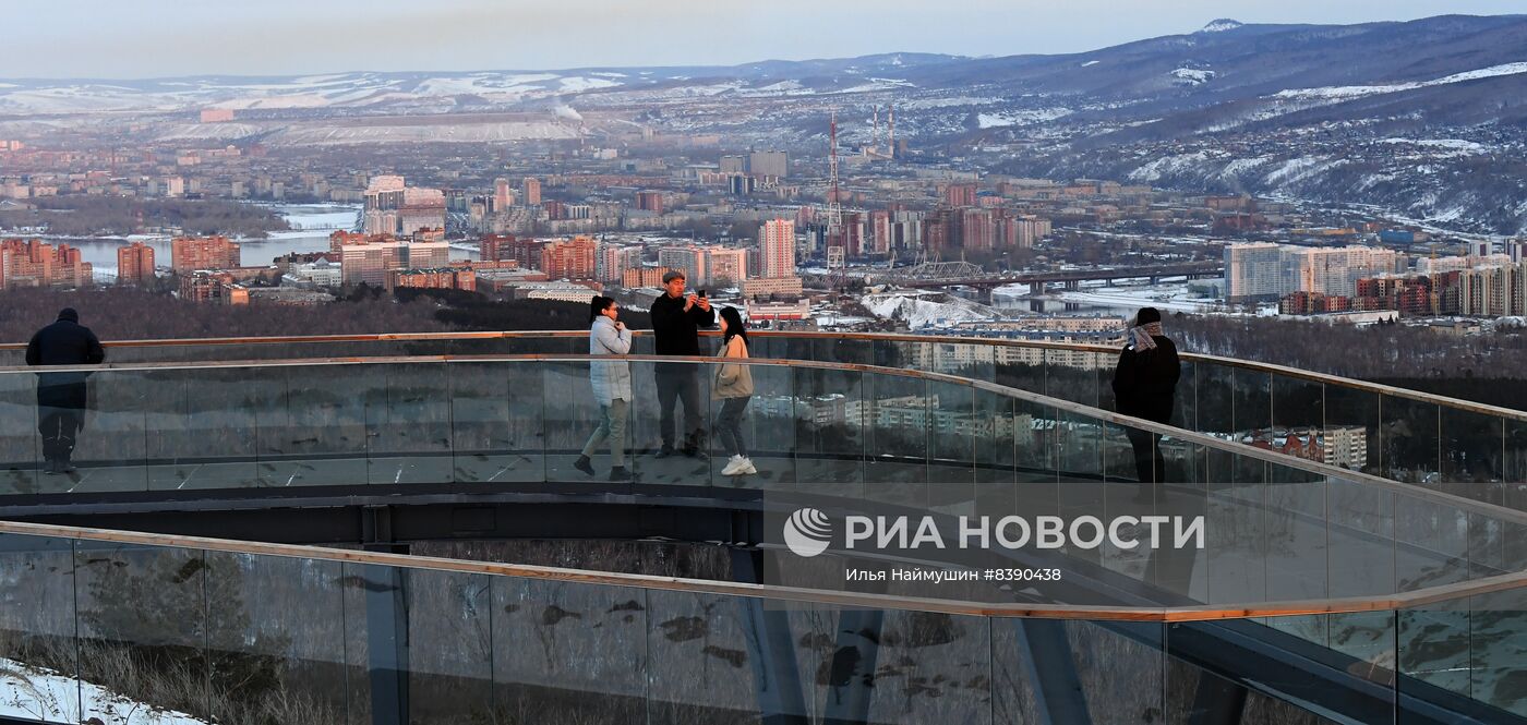 Смотровая площадка на Николаевской сопке в Красноярске 