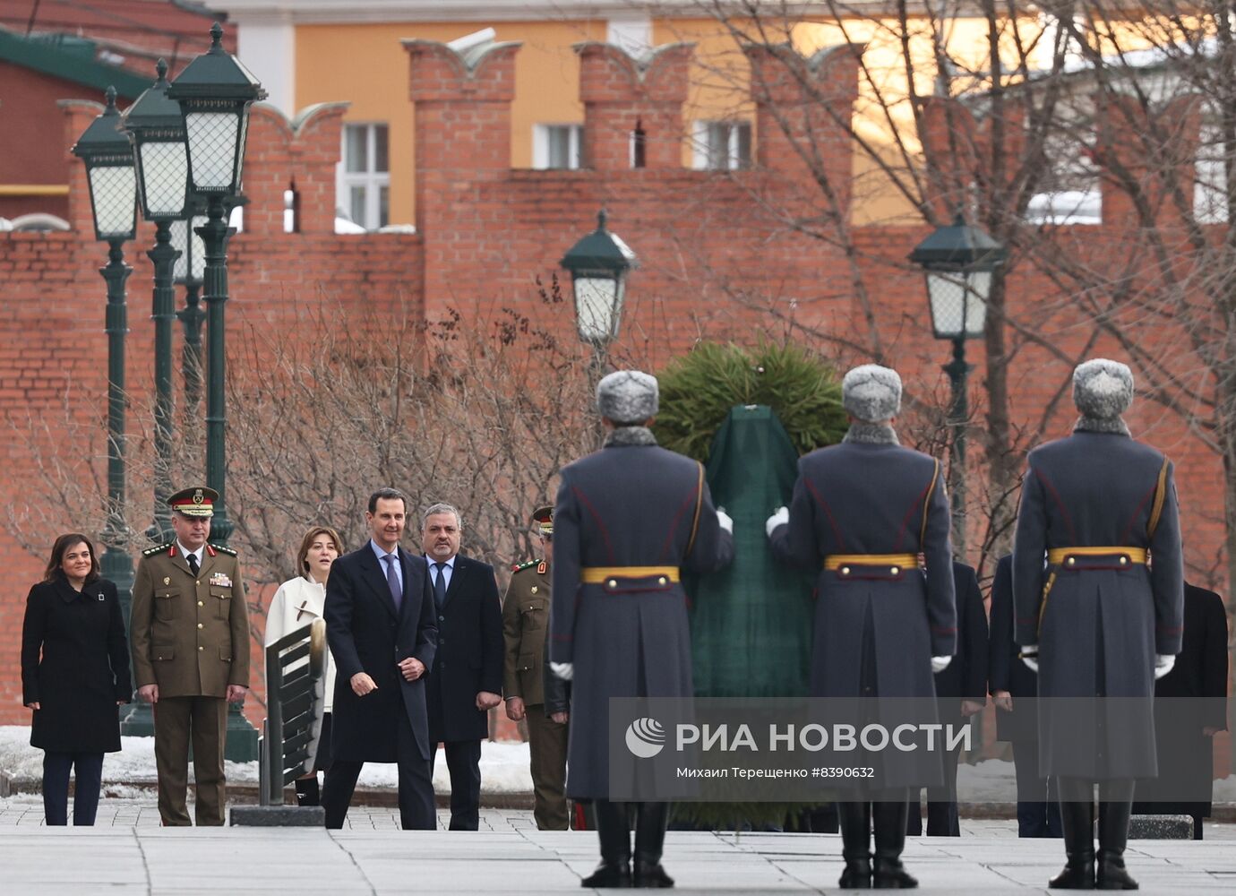 Президент Сирии Б. Асад возложил цветы к Могиле Неизвестного Солдата