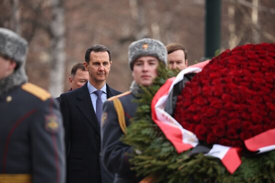 Президент Сирии Б. Асад возложил цветы к Могиле Неизвестного Солдата