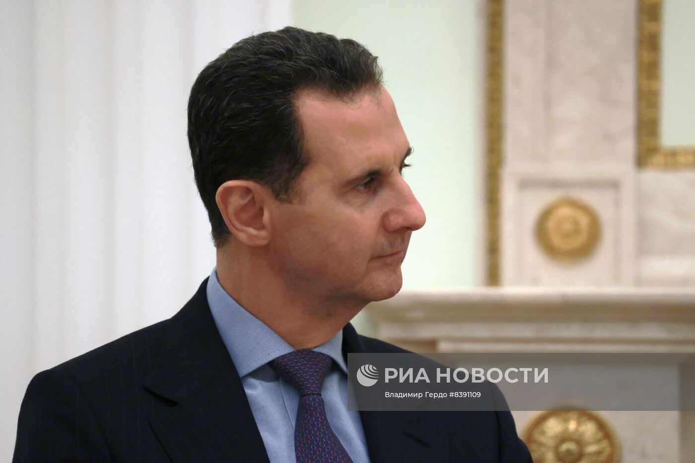 Переговоры президента РФ В. Путина с президентом Сирии Б. Асадом