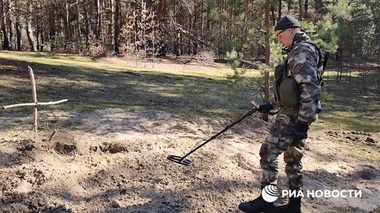 Под Северодонецком из братской могилы извлекли останки шести бойцов
