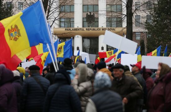 Протесты оппозиции в Молдове