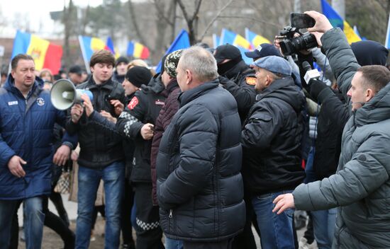 Протесты оппозиции в Молдове