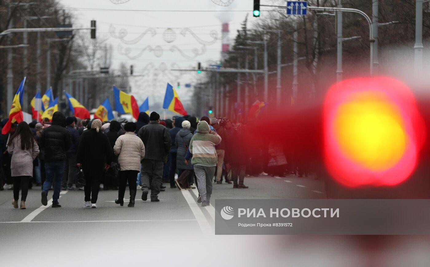 Протесты оппозиции в Молдове