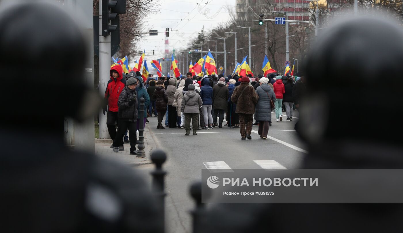 Протесты оппозиции в Молдове