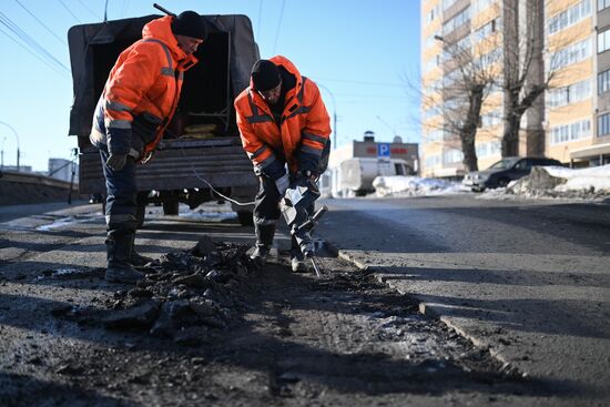 Поддерживающий ремонт дорог в Новосибирске