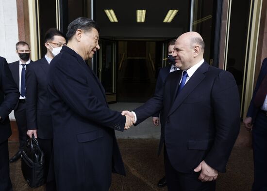 Встреча премьер-министра РФ М. Мишустина с председателем КНР Си Цзиньпином