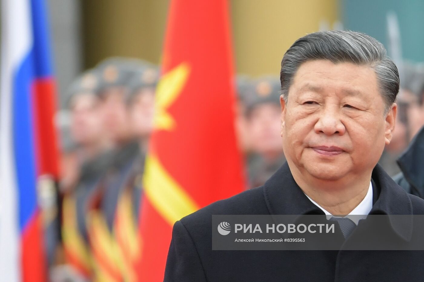 Церемония отлета председателя КНР Си Цзиньпина из России