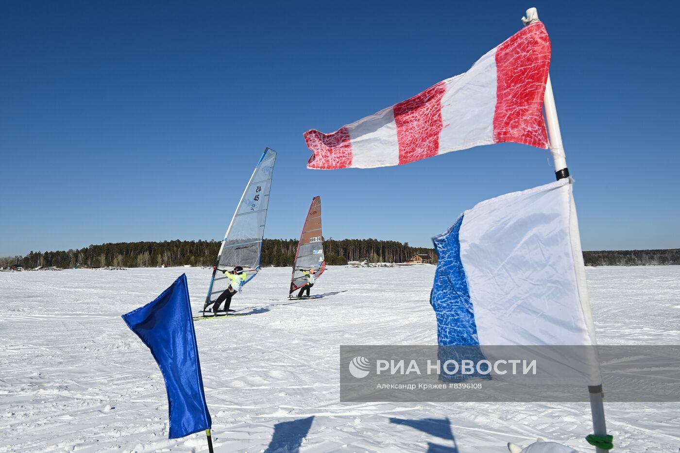 Чемпионат России по зимнему виндсерфингу в Новосибирске